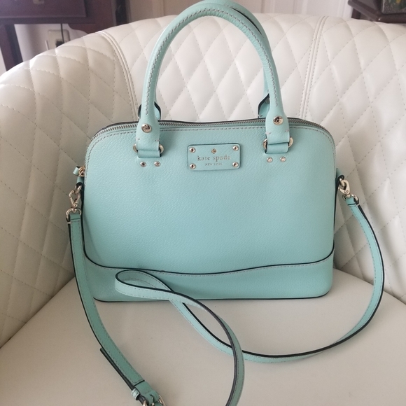 kate spade Handbags - Kate Spade Tiffany Blue Wellesley Rachelle Satche